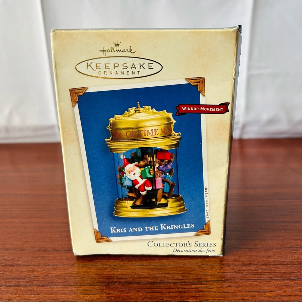 HALLMARK Keepsake Ornament 2002 KRIS AND THE KRINGLES Windup Movement NIB WORKS